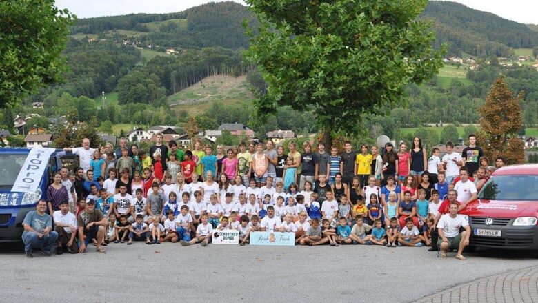 Gruppenfoto Judoferienlager Mondsee