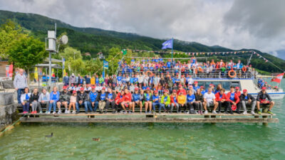 Gruppenfoto Judoferienlager Mondsee Schifffahrt